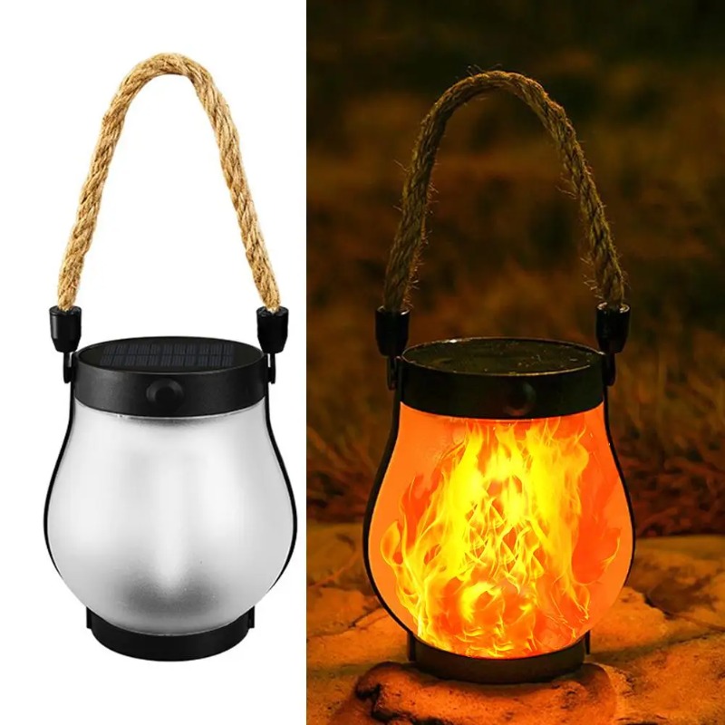 Solar Lantern Hanging - Lámpara Solar con Forma de Llama,