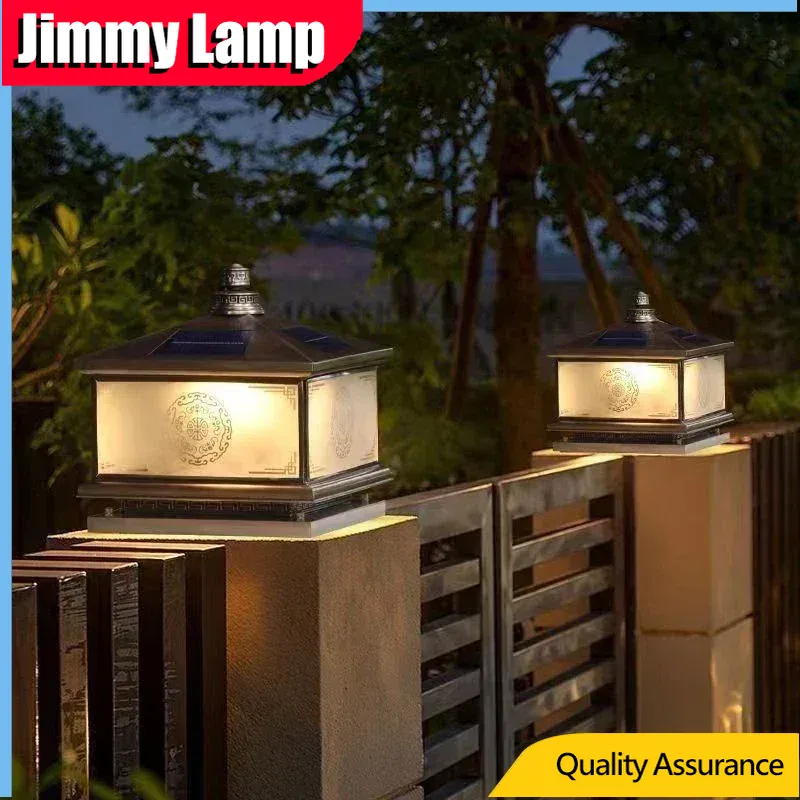 Outdoor Lighting Brass - Lámpara Solar de pared para exteriores,