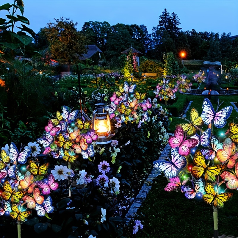 Outdoor Lighting Solar Panel - Luces LED solares de mariposa para