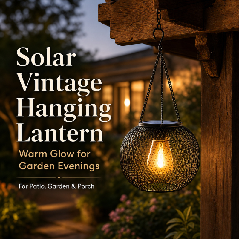 Outdoor Lighting For Gazebo - Lámpara LED Solar Colgante para Exterior,