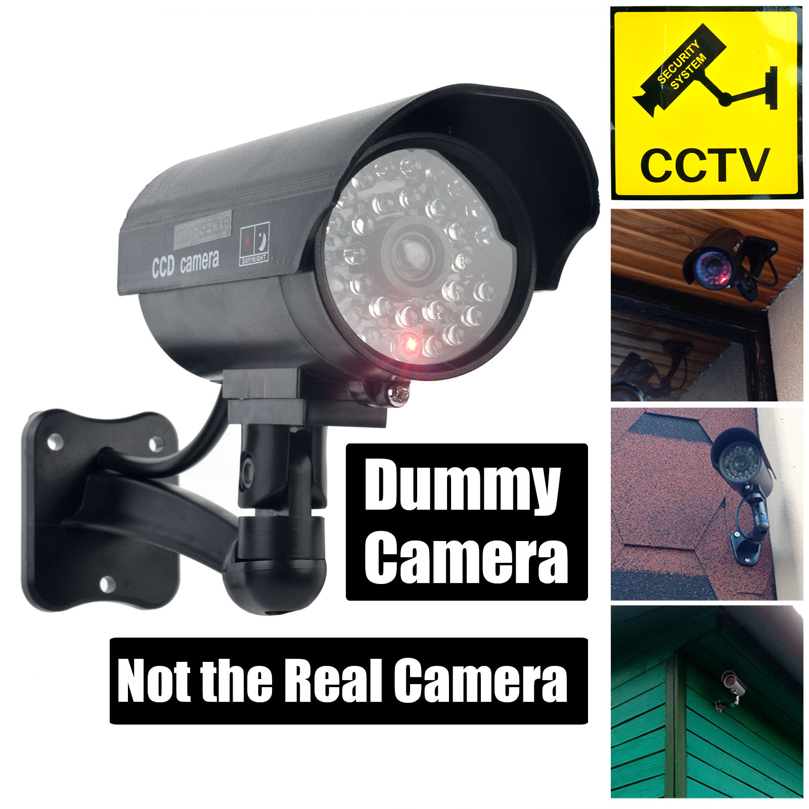 Outdoor Lighting And Camera - Cámara falsa Smarsecur, cámara de vigilancia