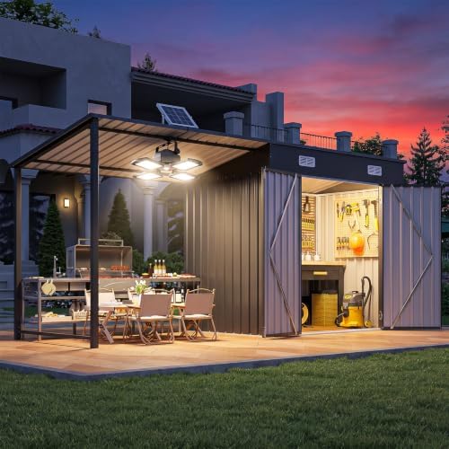 Outdoor Lighting For Gazebo - Caseta de almacenamiento exterior de 6x4