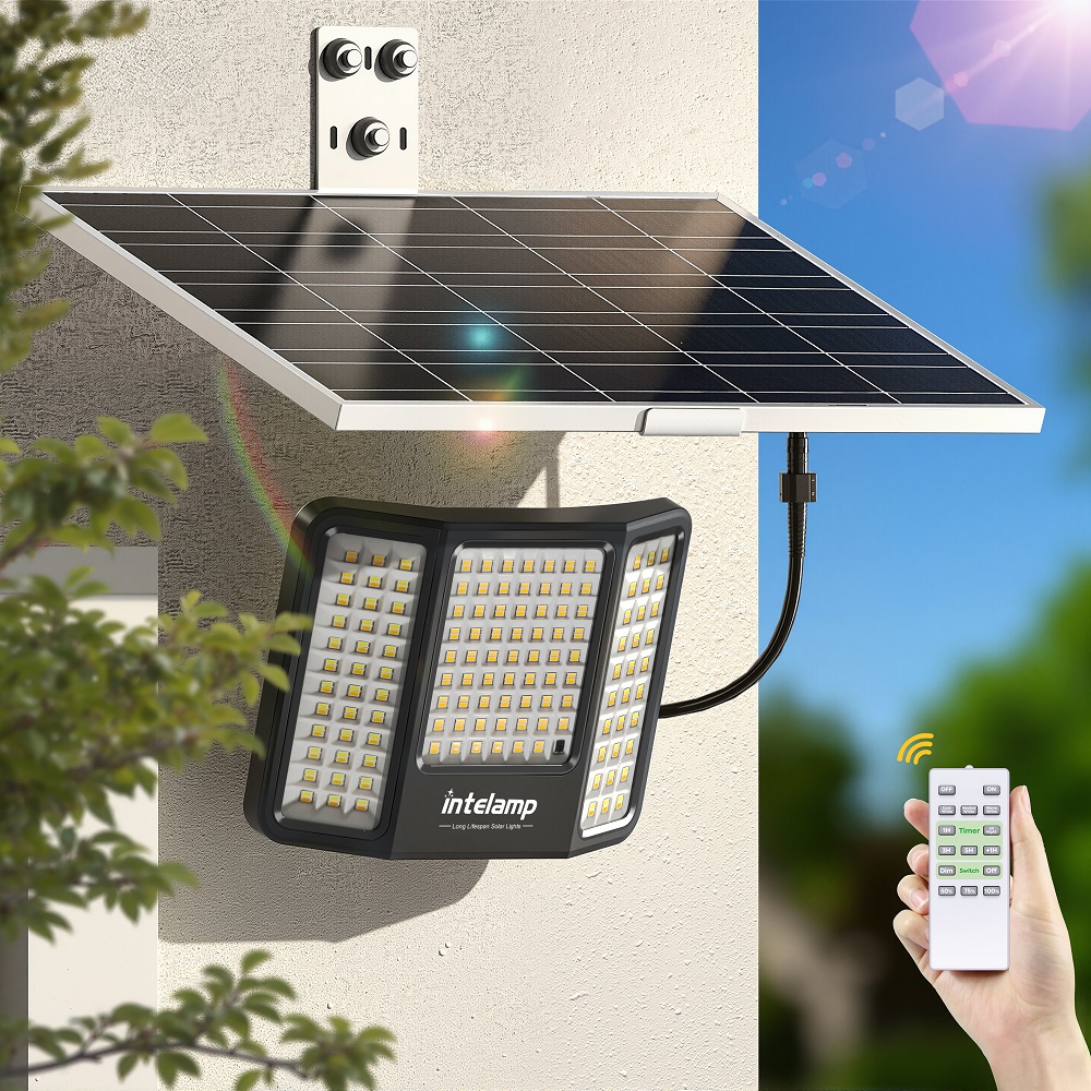 Outdoor Lighting Dusk To Dawn - Lámparas Solares Intelamp de 2000LM y