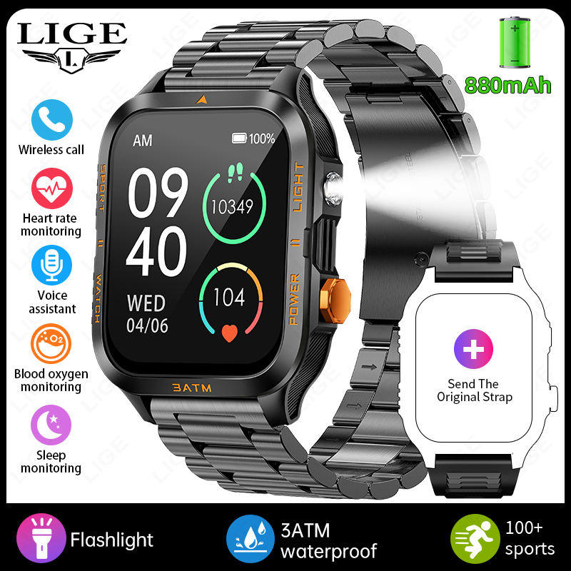 Outdoor Lighting Ip Rating - Reloj Inteligente LIGE para Hombre, GPS,