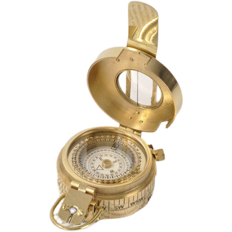 Outdoor Lighting Brass - Brújula Portátil de Latón Dorado de