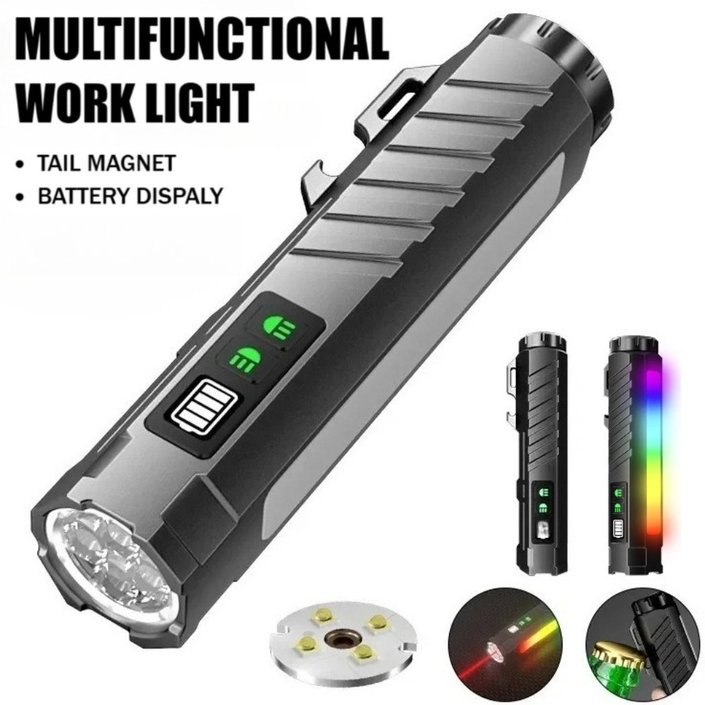 Outdoor Lighting Rechargeable - Linterna LED Multifuncional de Luz Fuerte