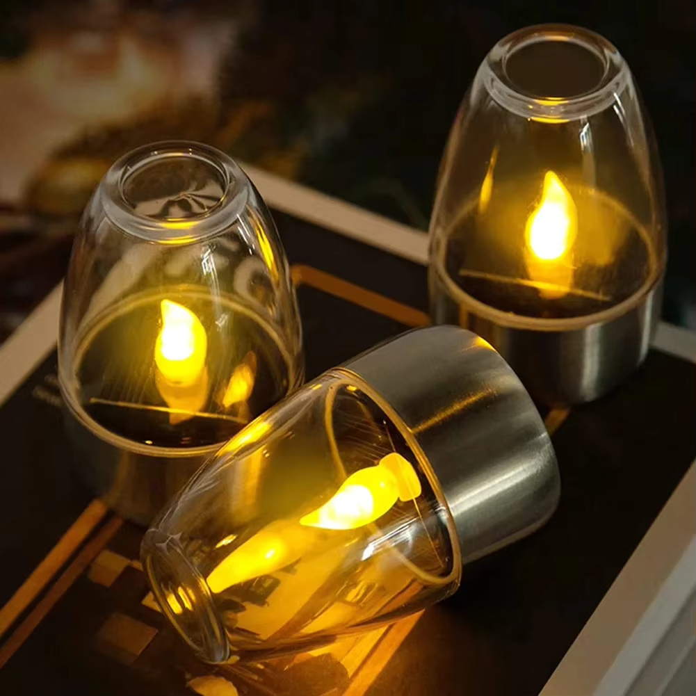 Outdoor Lighting For Gazebo - Velas solares LED de acero inoxidable