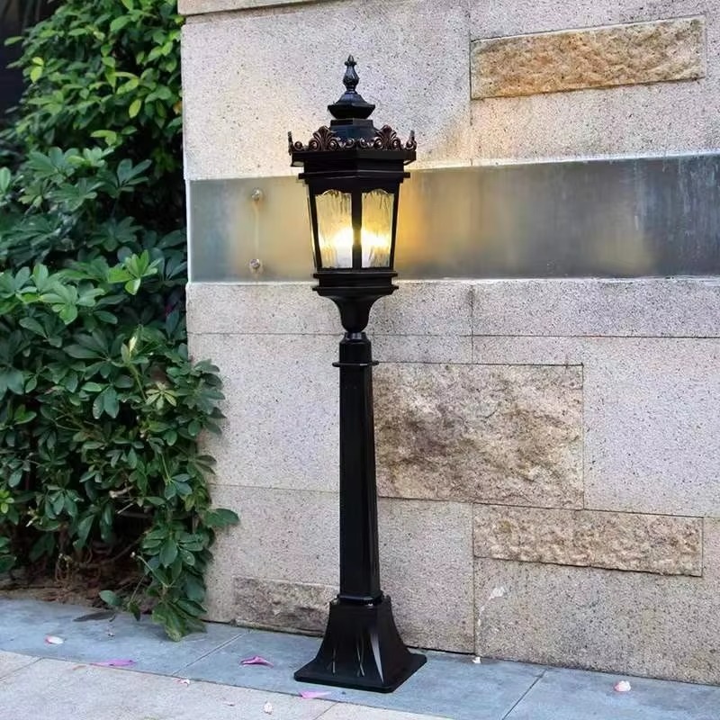 Outdoor Lighting Solar Panel - Poste para exteriores, camino de pie,