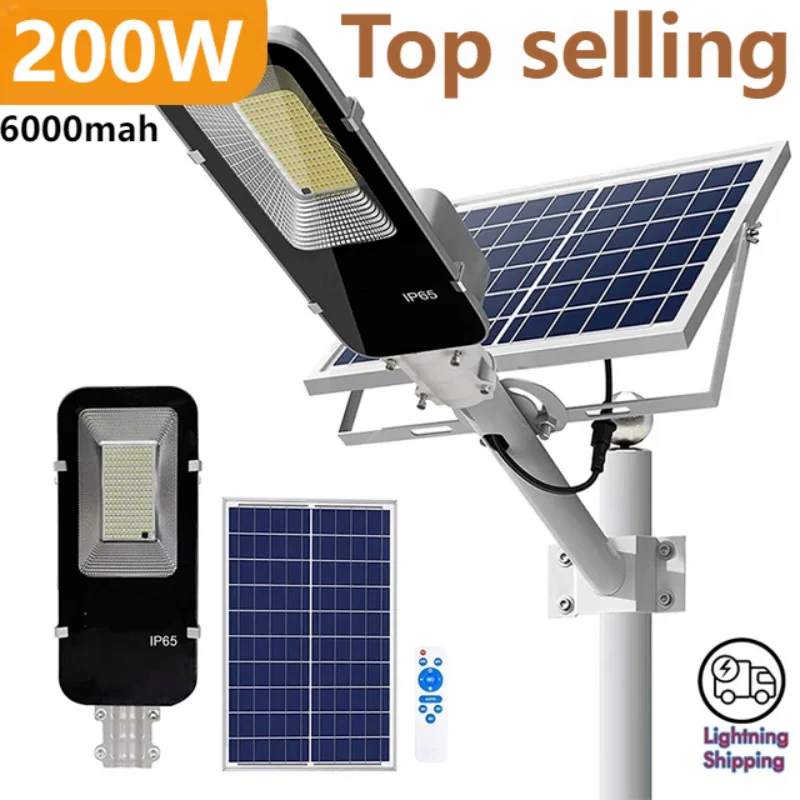 Outdoor Lighting Dusk To Dawn - Luz Solar potente de 200W, farola