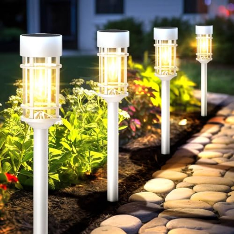 Outdoor Lighting Dusk To Dawn - Luces Solares para Caminos, Impermeables para