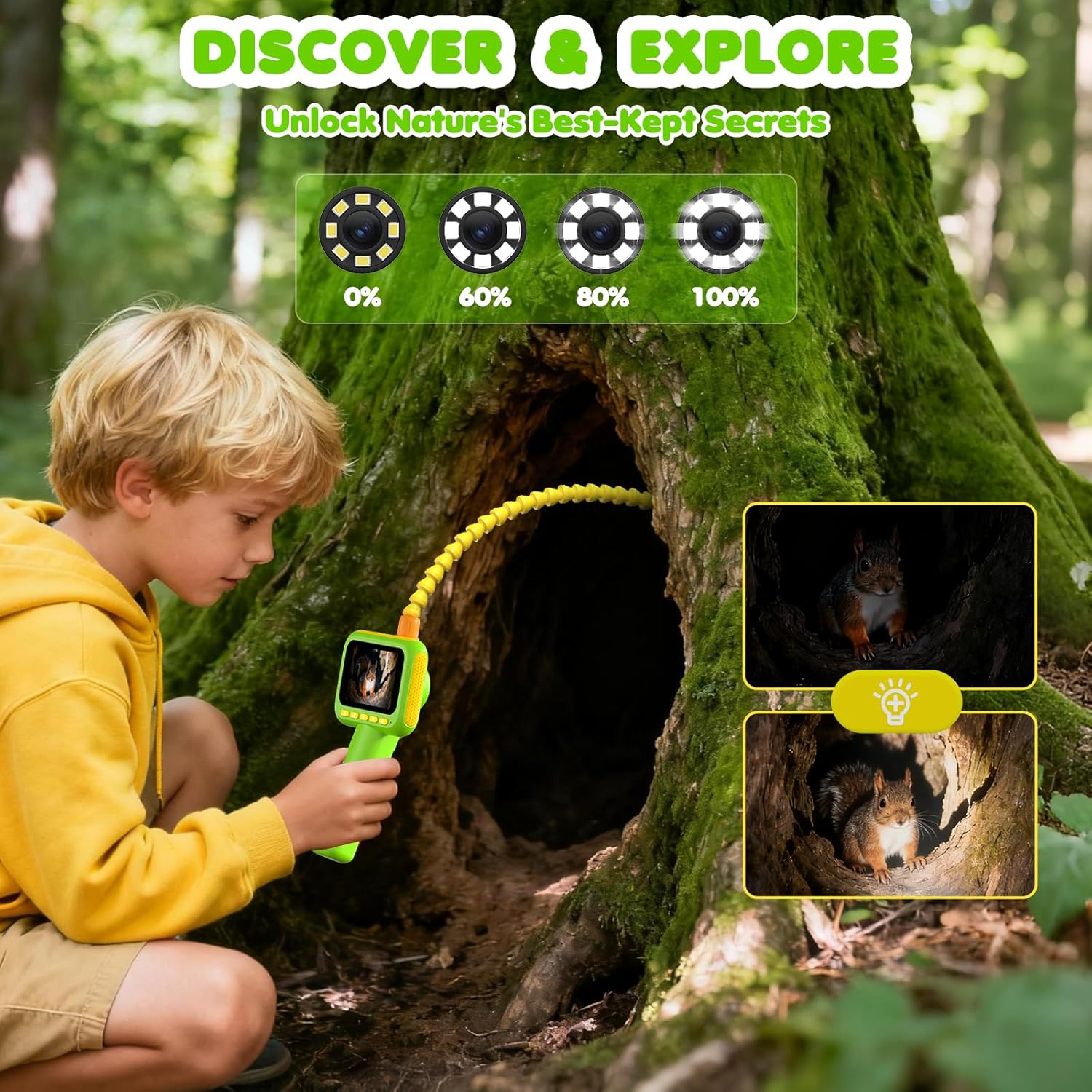 Outdoor Lighting And Camera - Endoscopio para Niños, Cámara de Inspección