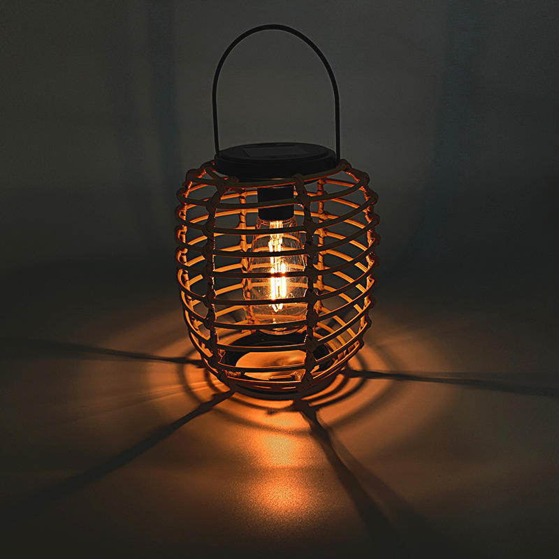 Solar Lantern Hanging - Lámpara LED Cálida Retro de Pie,