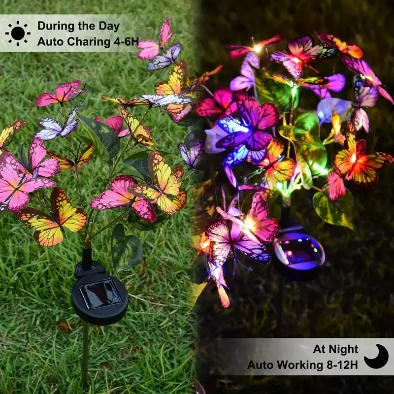 Luces LED solares de mariposa  - Outdoor Lighting Solar Panel reseña y precio
