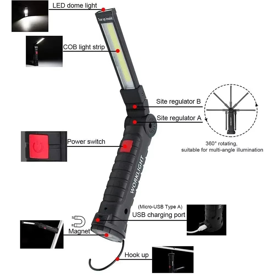 Linterna LED portátil con ganc - Outdoor Lighting Rechargeable reseña y precio