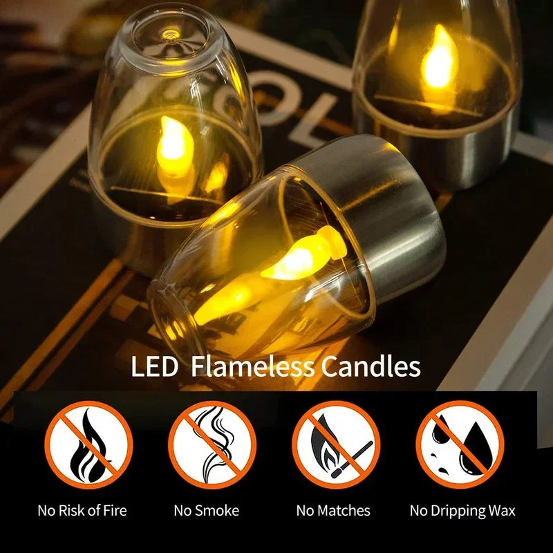 Velas sin llama alimentadas po - Outdoor Lighting For Gazebo reseña y precio