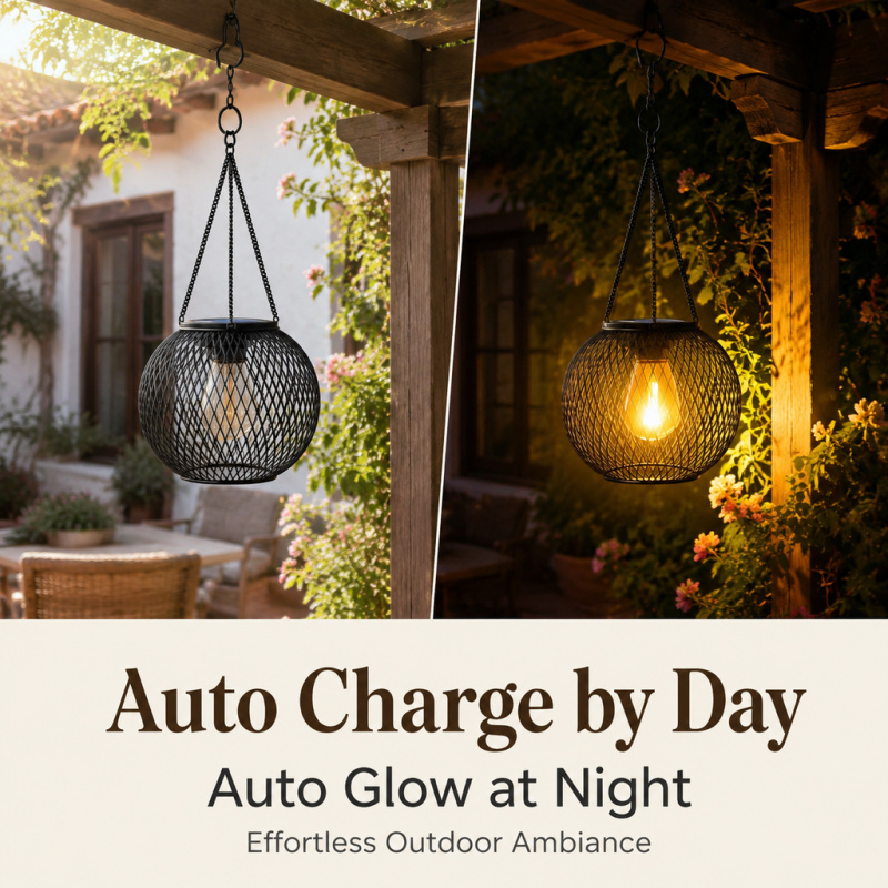 Lámpara LED Solar Colgante par - Outdoor Lighting For Gazebo reseña y precio