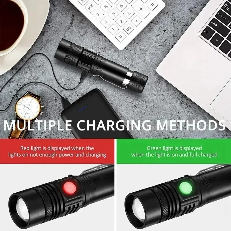 Linterna de mano recargable T6 - Outdoor Lighting Nearby reseña y precio