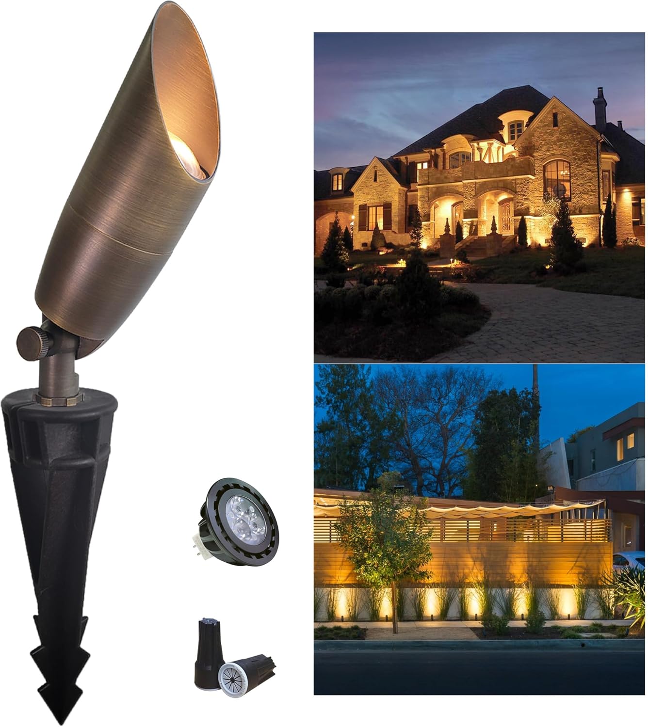 Foco de jardín con diodo emiso - Outdoor Lighting Brass reseña y precio