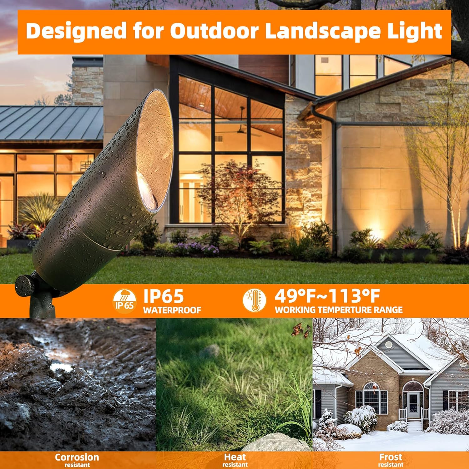 Foco de jardín con diodo emiso - Outdoor Lighting Brass reseña y precio