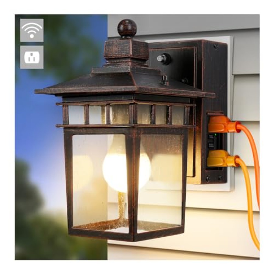 Lámpara Exterior con Enchufe G - Outdoor Lighting Dusk To Dawn reseña y precio