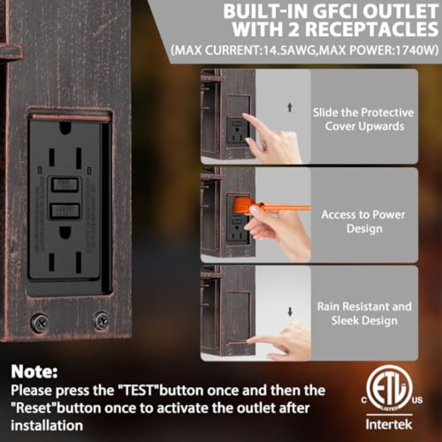 Lámpara Exterior con Enchufe G - Outdoor Lighting Dusk To Dawn reseña y precio