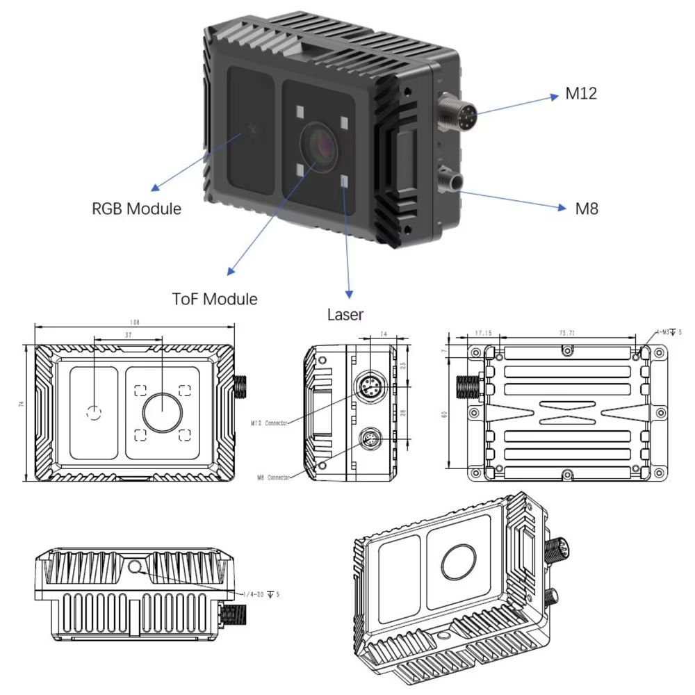 CS40pro 10m 3D ToF Sensor Lida - Outdoor Lighting And Camera reseña y precio