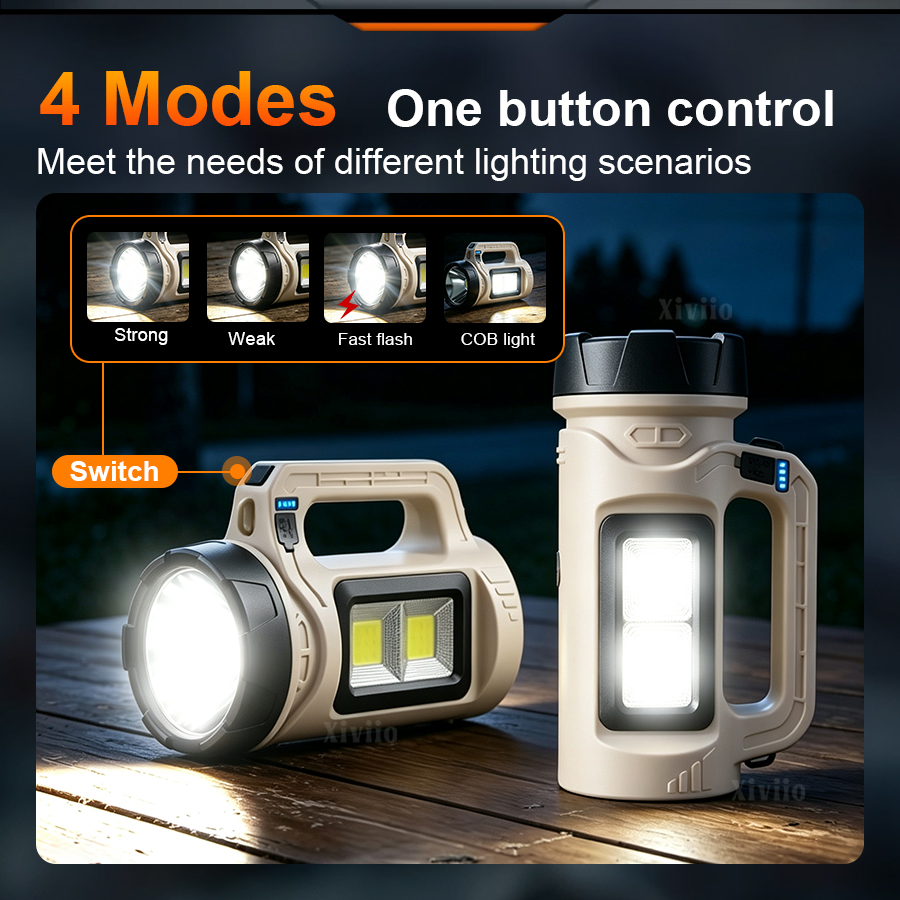 Antorcha LED de mano multiesce - Outdoor Lighting Solar Panel reseña y precio