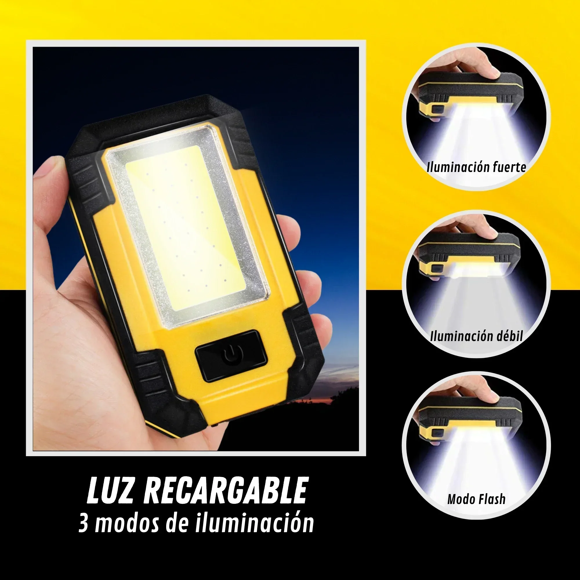 Linterna de Trabajo Recargable - Outdoor Lighting Nearby reseña y precio