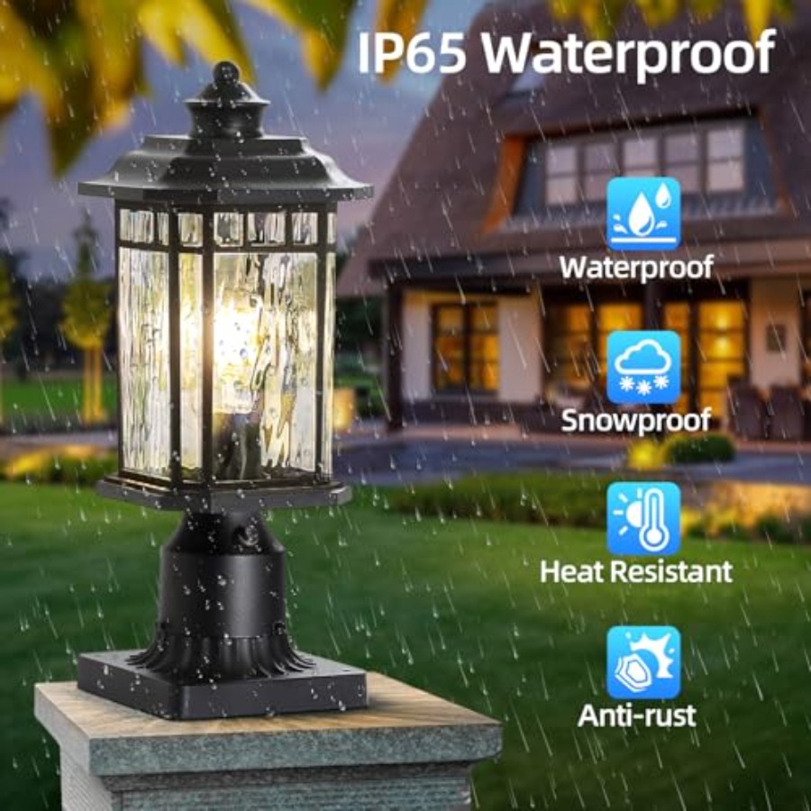 Paquete de 2 Lámparas de Poste - Outdoor Lighting Dusk To Dawn reseña y precio