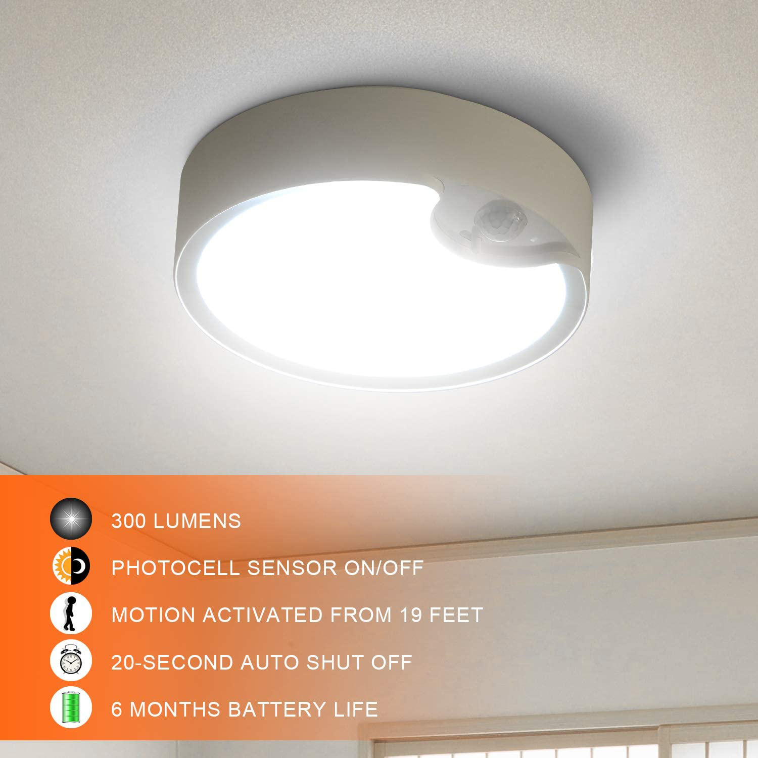 Luces de techo con sensor de m - Outdoor Lighting Battery Powered reseña y precio