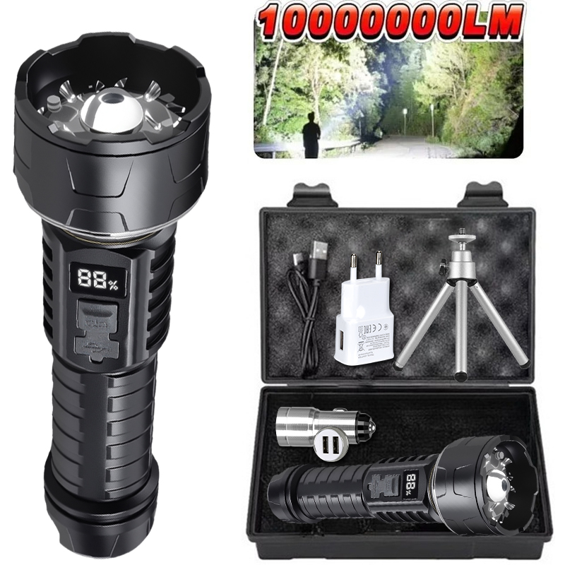 Linterna LED COB, linterna rec - Outdoor Lighting Rechargeable reseña y precio