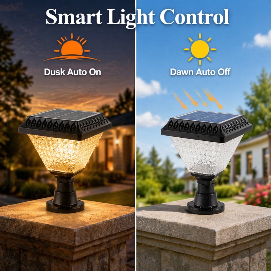 Lámpara Solar LED para Poste E - Outdoor Lighting Dusk To Dawn reseña y precio