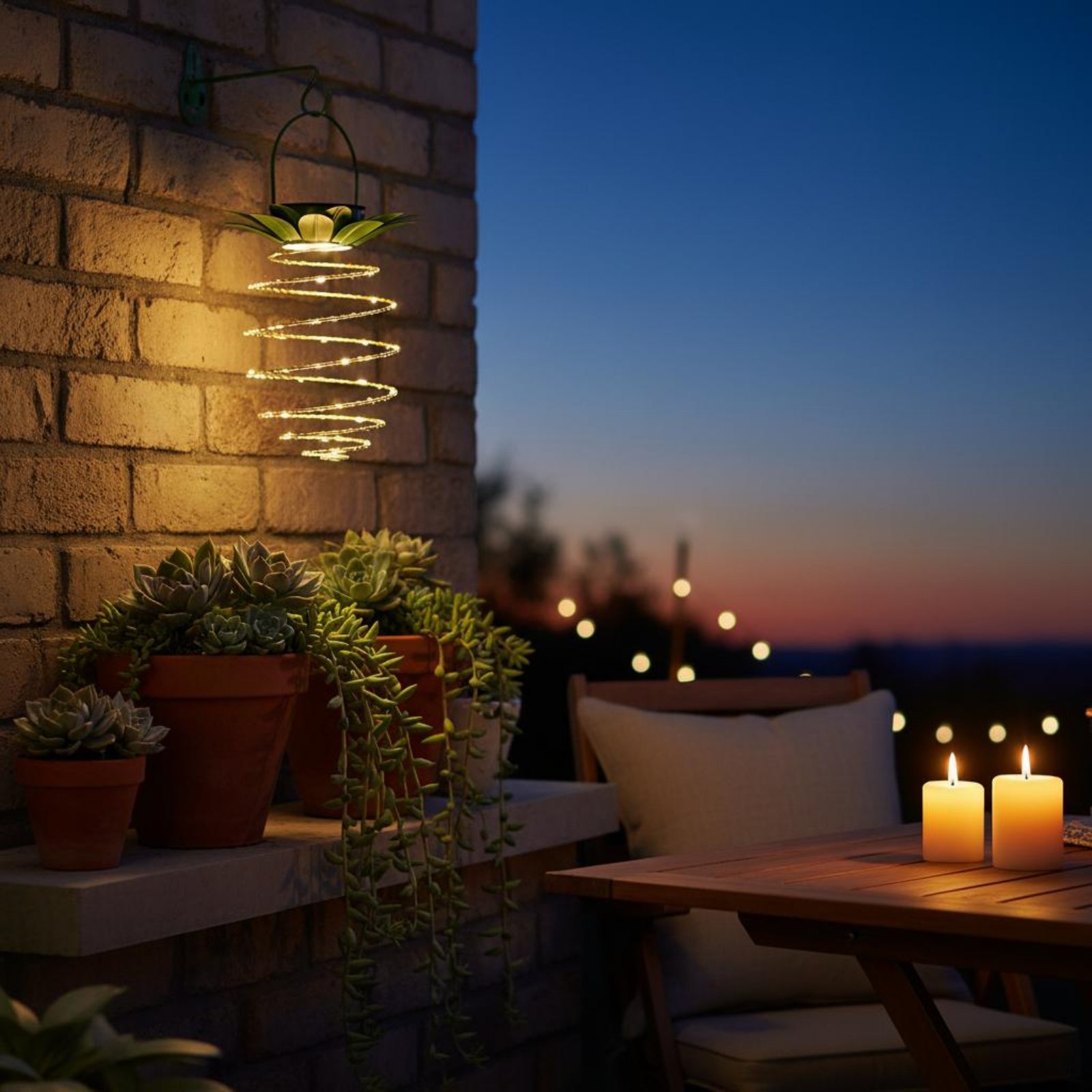 Lámpara solar con forma de piñ - Outdoor Lighting Battery Powered reseña y precio