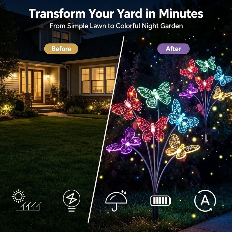 Luces de Mariposa con Energía  - Outdoor Lighting Battery Powered reseña y precio