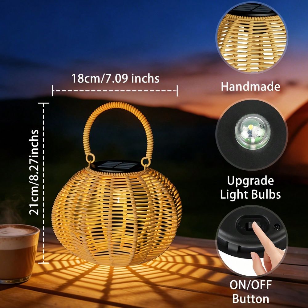 Lámpara Solar de Ratán para De - Solar Lantern Hanging reseña y precio