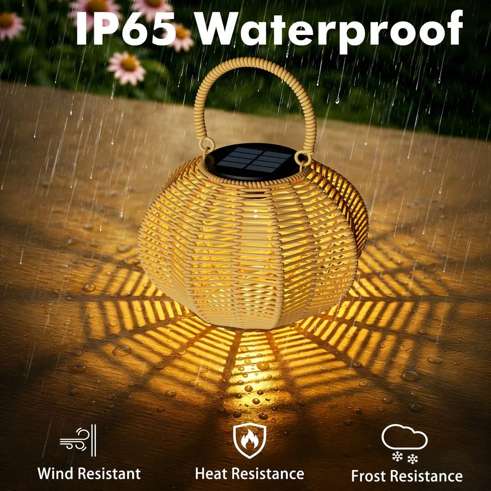 Lámpara Solar de Ratán para De - Solar Lantern Hanging reseña y precio