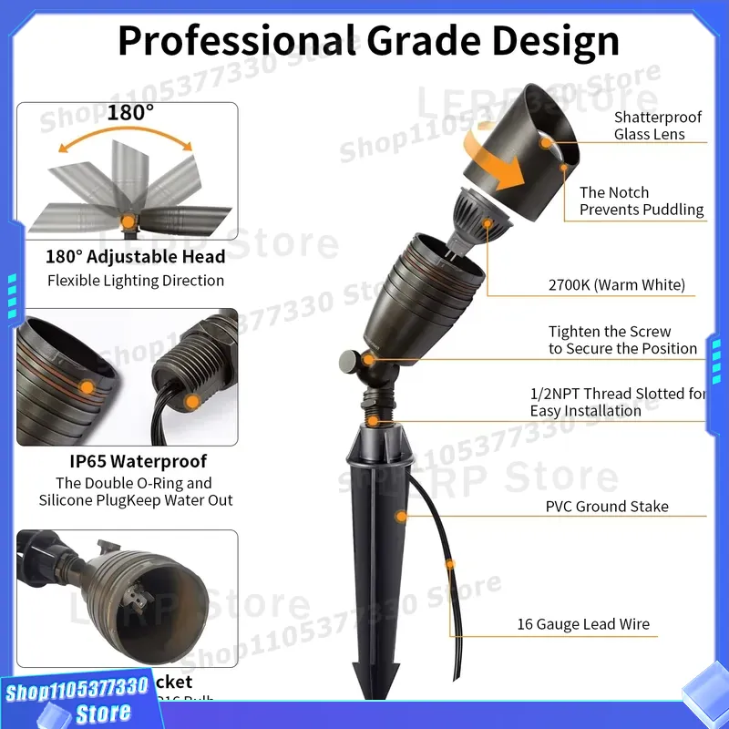 Foco LED MR16 de Bajo Voltaje  - Outdoor Lighting Brass reseña y precio
