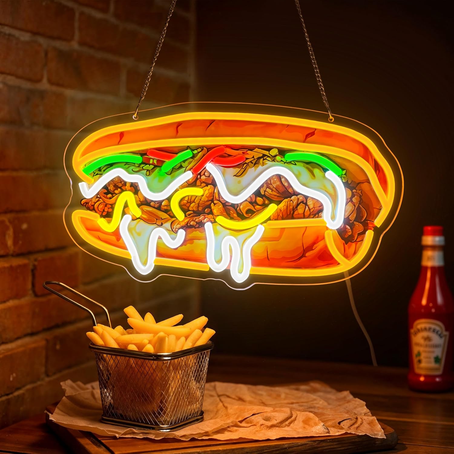 Letrero de Neón Philly Cheeses - Outdoor Lighting Vendors reseña y precio