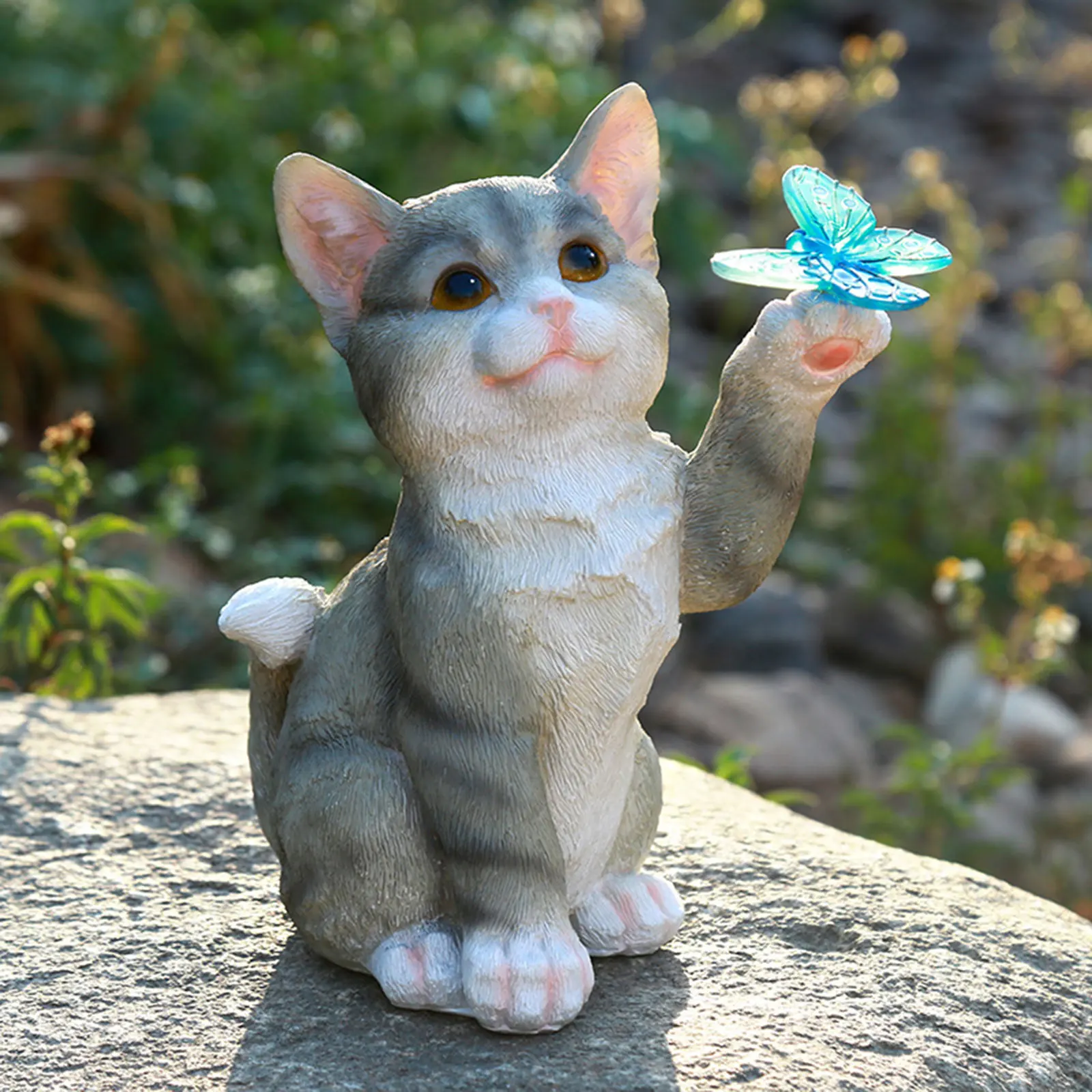 Escultura de gato al aire libr - Outdoor Lighting For Gazebo reseña y precio