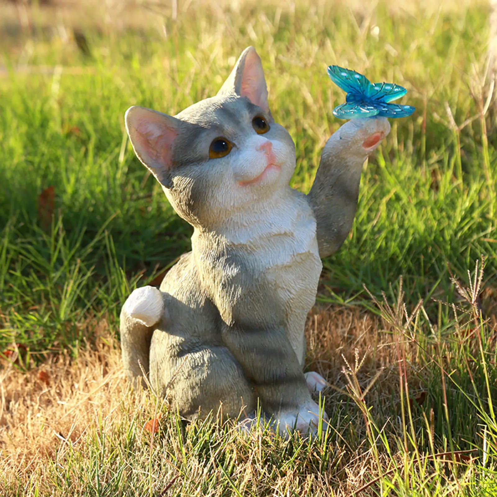 Escultura de gato al aire libr - Outdoor Lighting For Gazebo reseña y precio