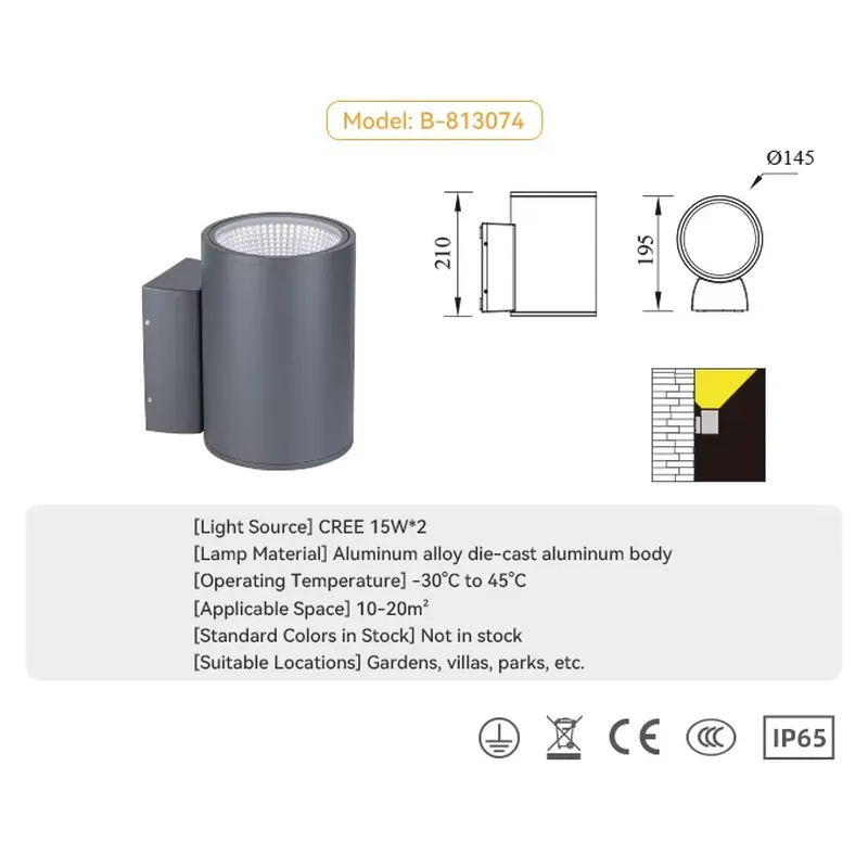 Lámpara de Pared LED para Exte - Outdoor Lighting Lamp reseña y precio