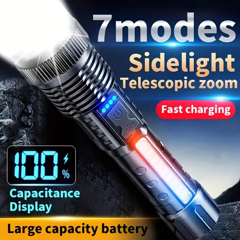 Potente Linterna LED con Indic - Outdoor Lighting Battery Powered reseña y precio